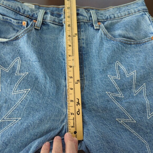 Levi's 501 Skinny Women Embroidered Jeans Del Norte High Waist Sz 31 L 30 - Picture 15 of 16